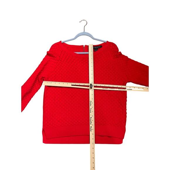 French Connection Wool Blend Sweater Oopen Knit Red Womens Size Medium NEW - Picture 4 of 4